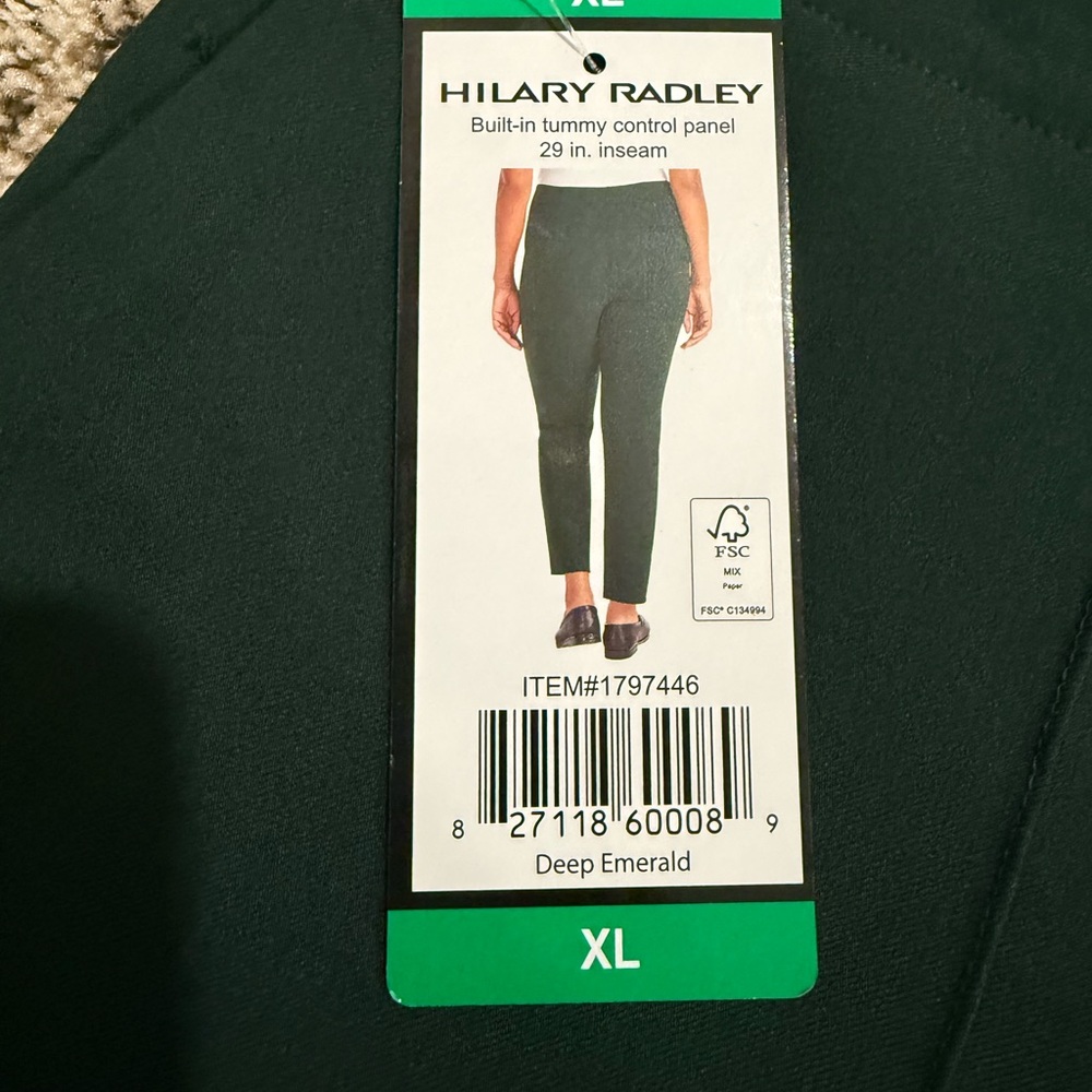 Hilary Radley Woman’s Dark Green Dress Pants - Picture 3 of 6